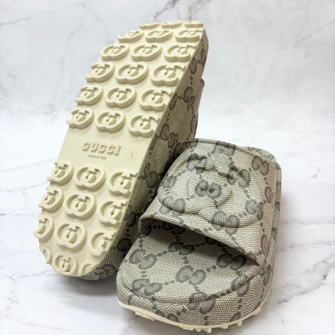 【新品】◆GUCCI◆グッチ ロゴ 厚底サンダル 28cm