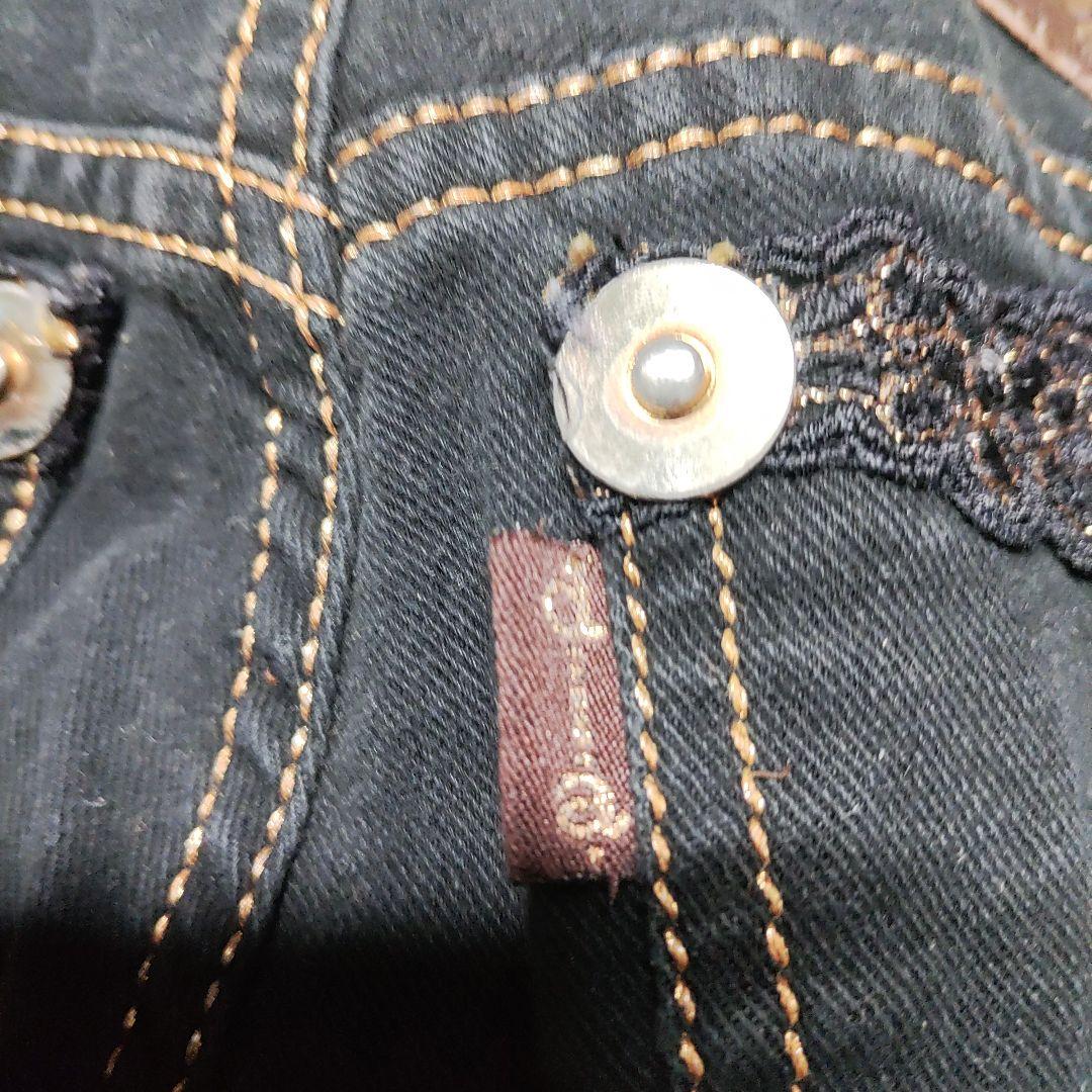 ダークブルー ショートパンツ レース付き