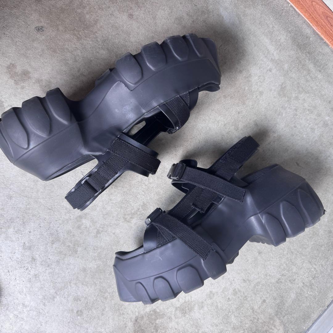 美品 rick owens MEGA TRACTOR SANDAL ブラック