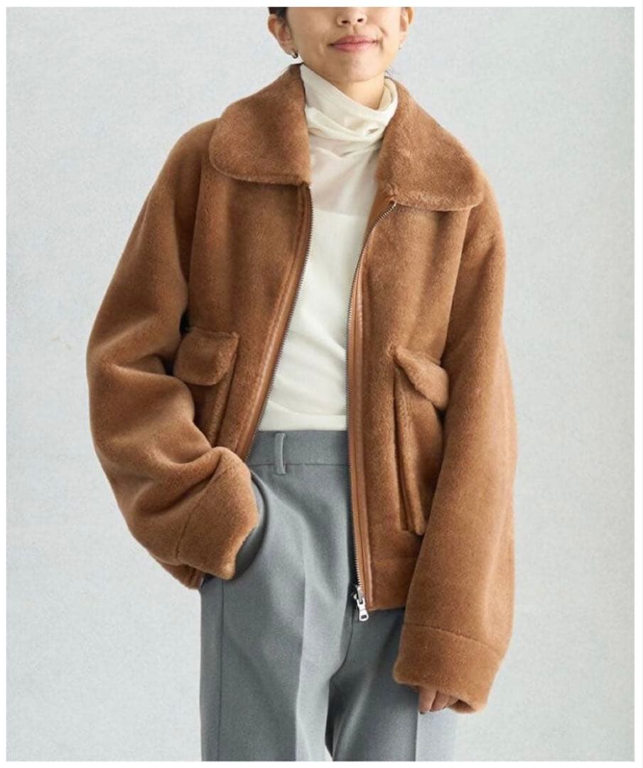 美品☆URBANCODE LONDONアーバンコードロンドン エコファーブルゾン