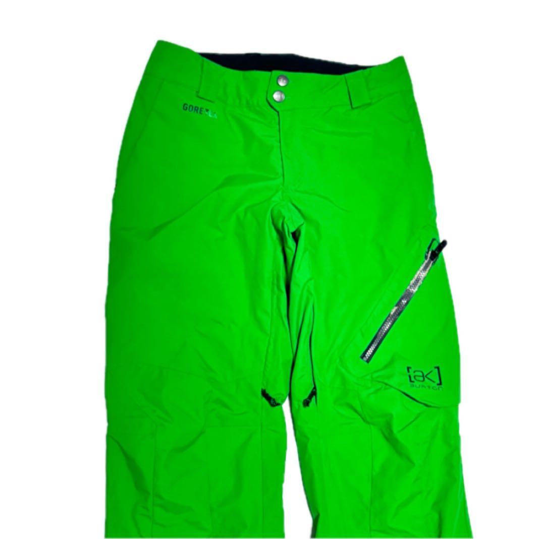 バートンＡＫ ゴアテックス スノーパンツ 緑 ＸＳ 防水透湿 高機能 立体裁断