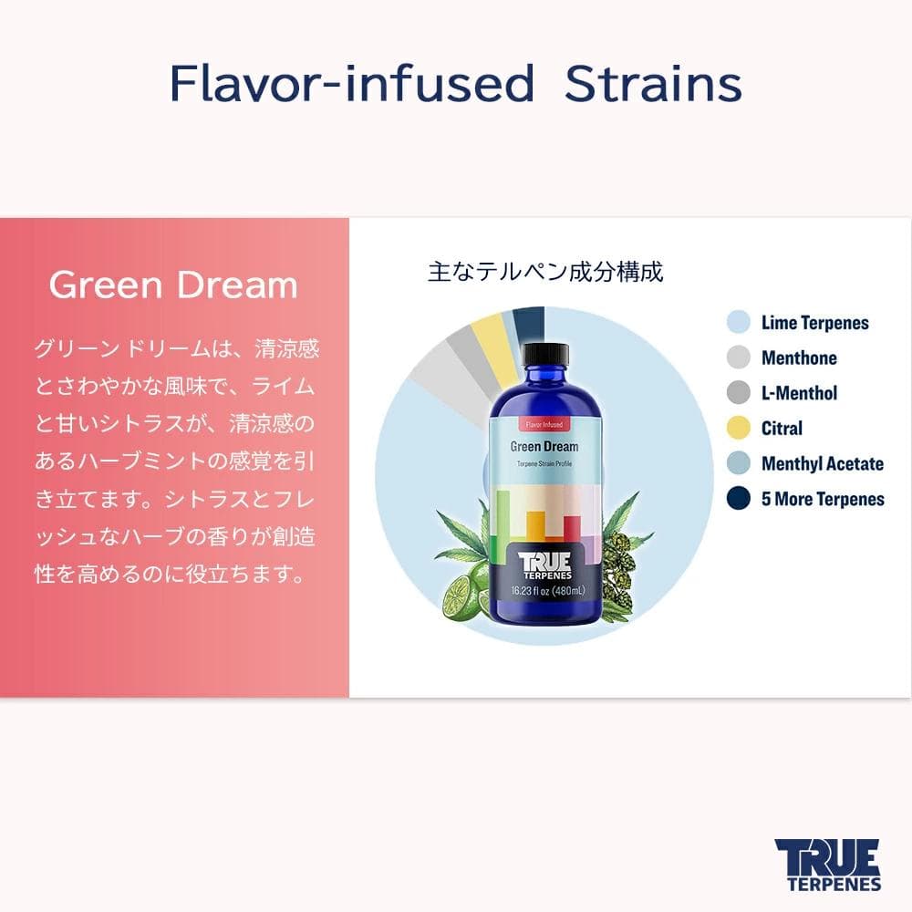 TRUE テルペン 510 CBD CBN CBG 10ml グリーンドリーム