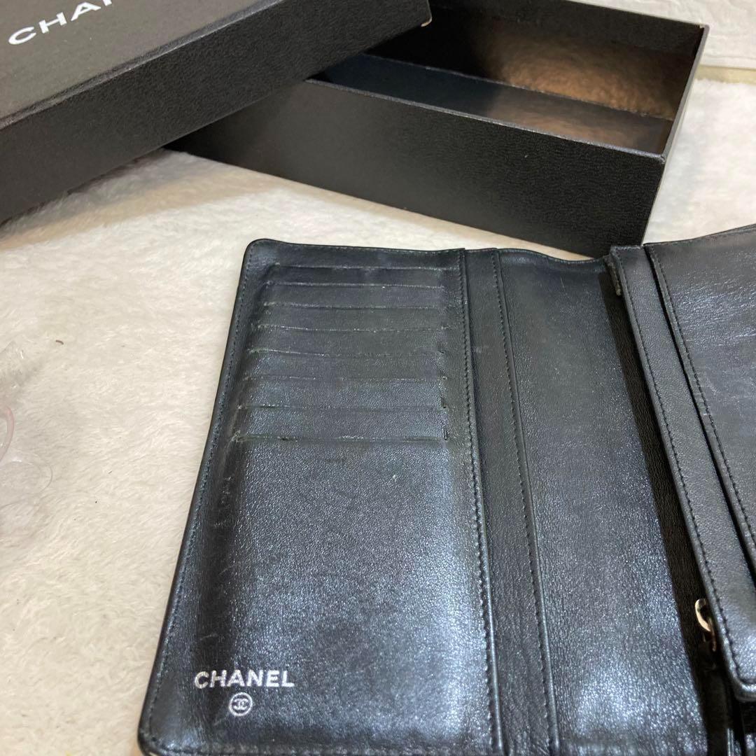 ！美品！　CHANEL シャネル　キャビアスキン　長財布