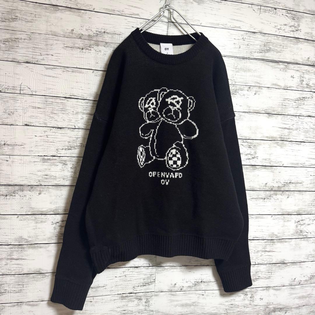 大人気　OY モディファイ　オードリーニット　ベアー　萌袖　ブラック　Lサイズ