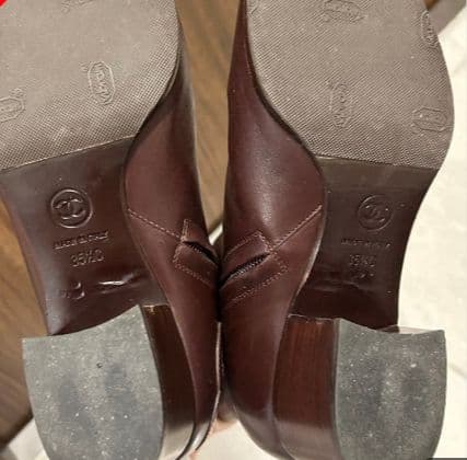 CHANEL ショートブーツ　ブラウン