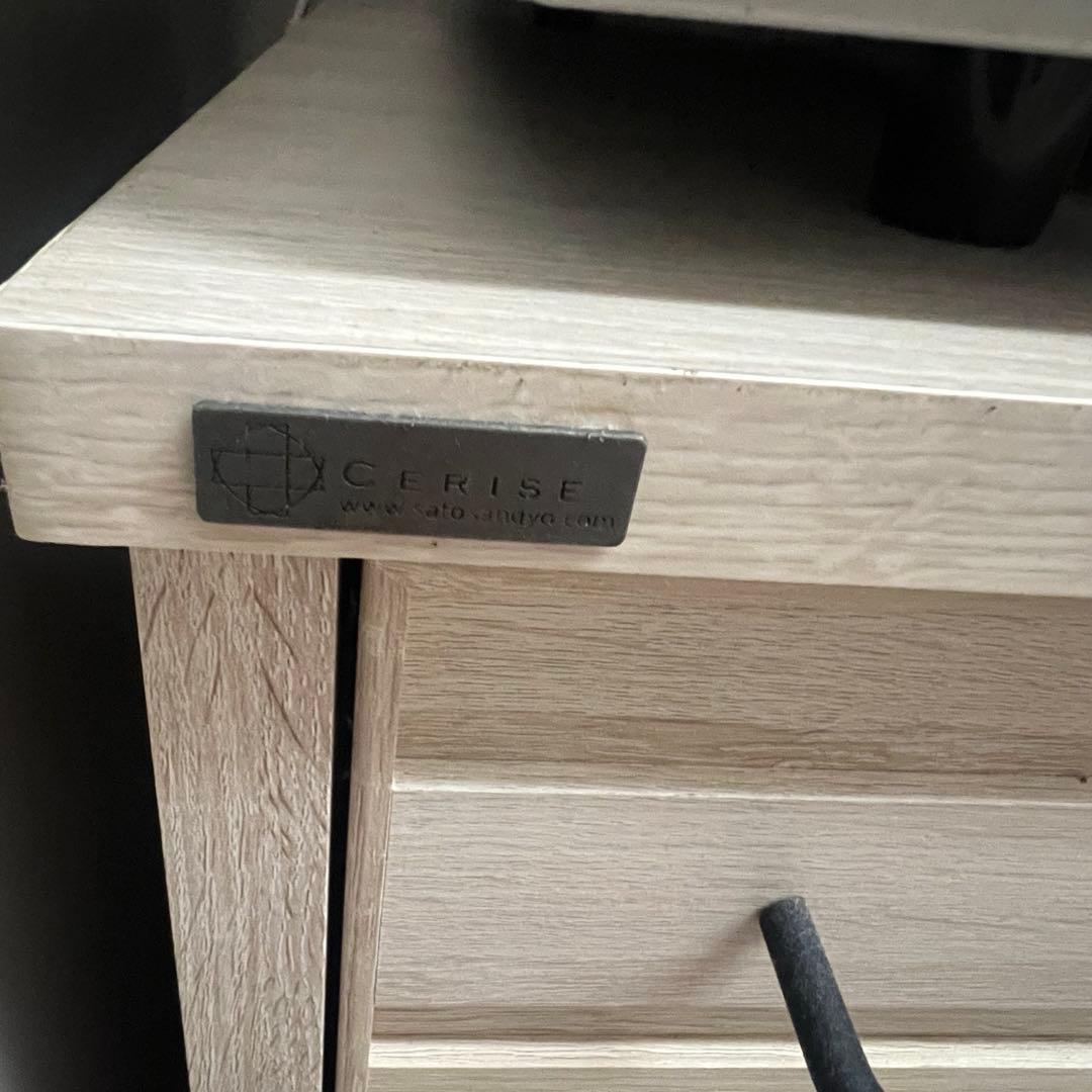 11/3処分【北欧シリーズ】キッチンカウンター　食器棚