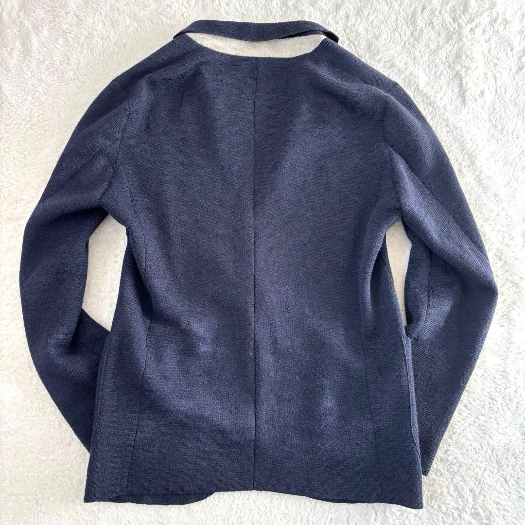 【未使用品 タグ付き】 991 ニットテーラードジャケット 48 ネイビー 2B