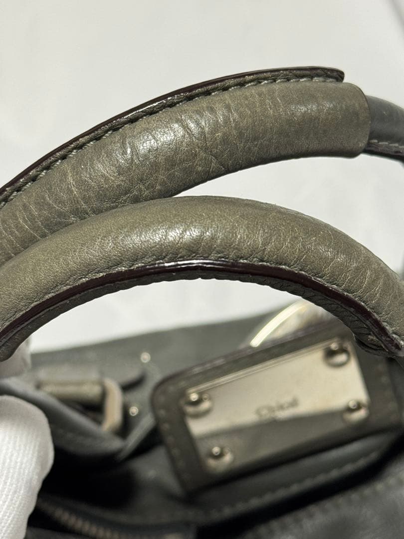 クロエ パディントン ハンドバッグ グレー シルバー金具 フィービー ファイロ