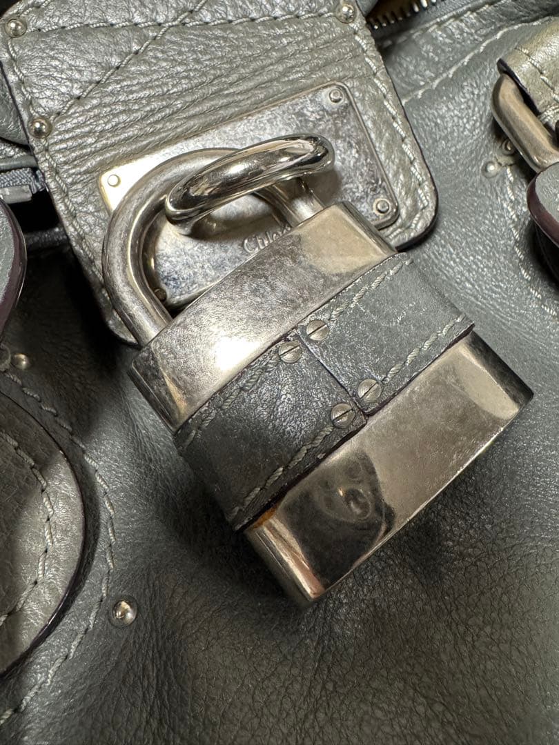 クロエ パディントン ハンドバッグ グレー シルバー金具 フィービー ファイロ