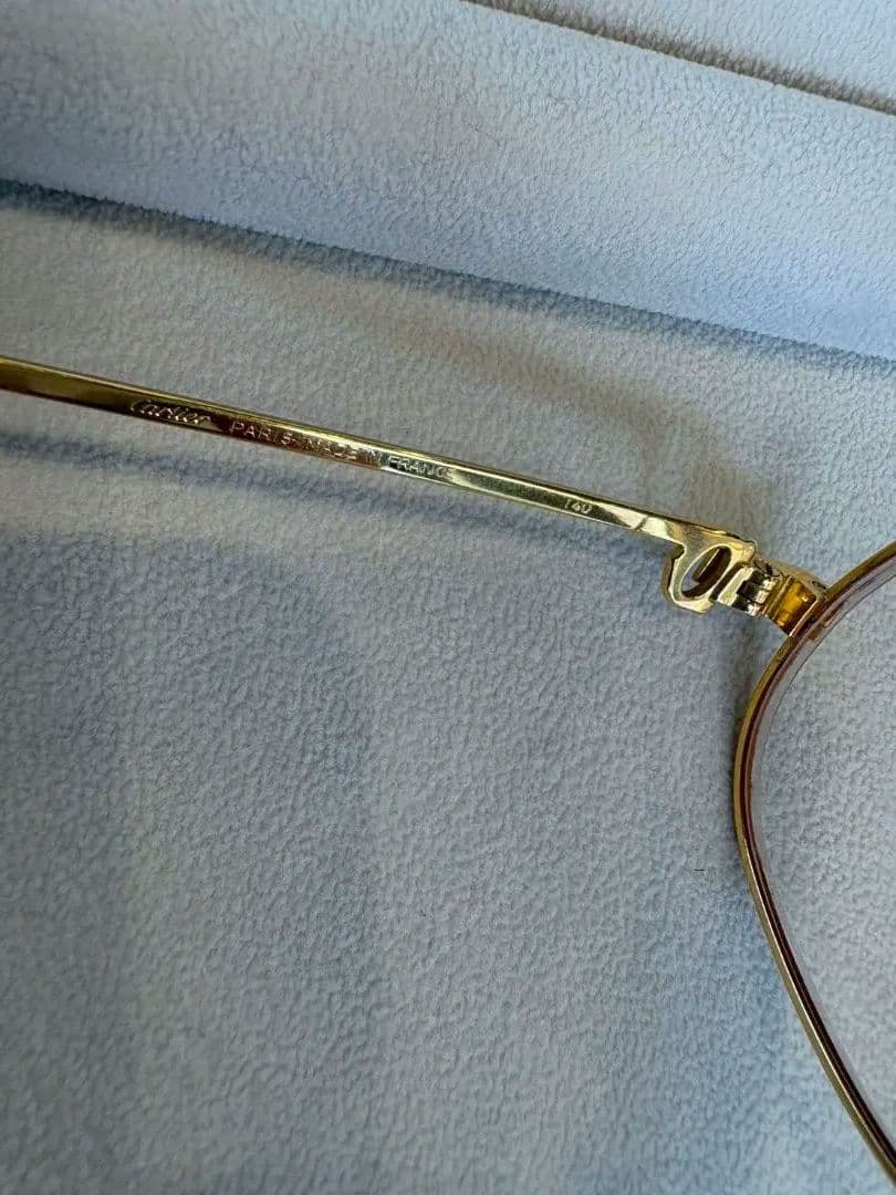 【中古】Cartier カルティエ 眼鏡 ヴィンテージ ツーブリッジ サントス