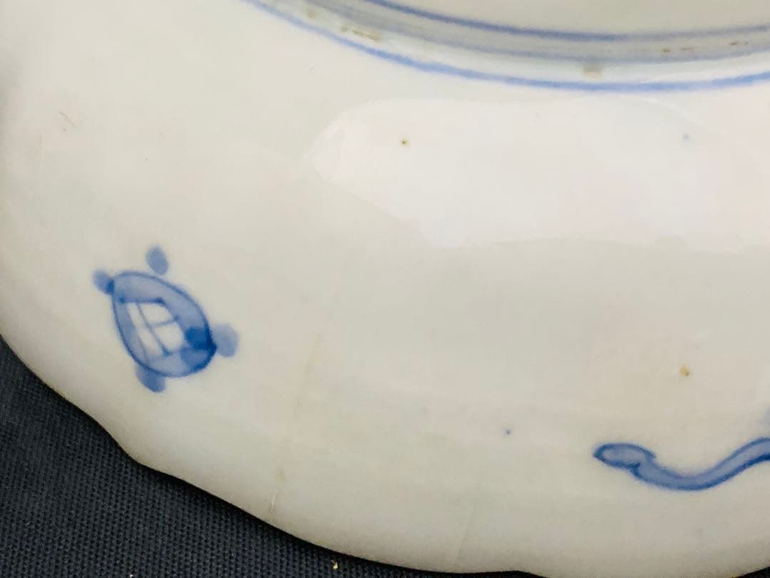 錦手金彩色絵　花唐草　龍　鳳凰　なます皿　5客　伊万里　時代皿