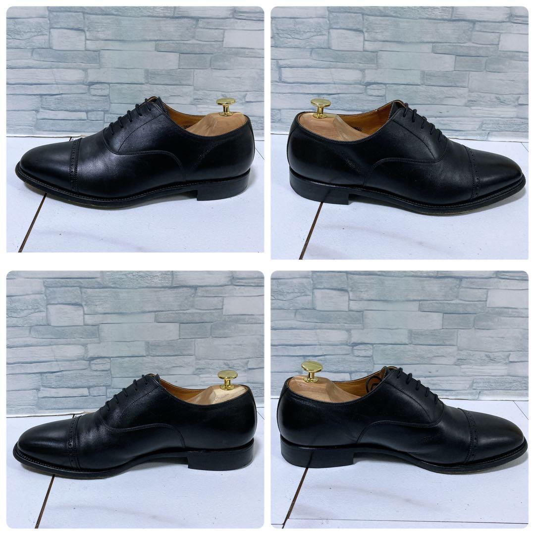 美品 スコッチグレイン ビジネスシューズ 3536 ストレート 黒 25.5
