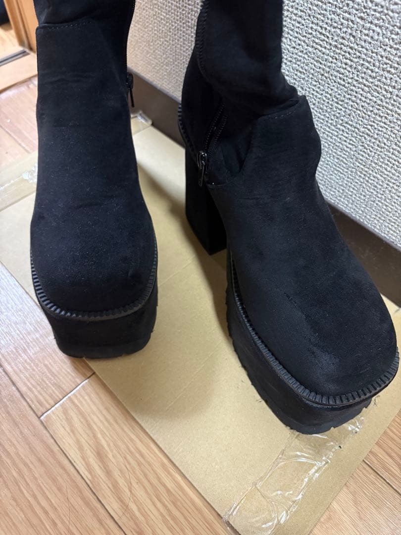 EMODA スクエアフィットロングブーツ Lサイズ