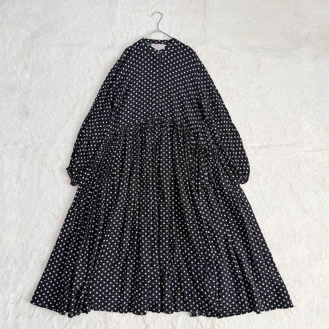 未使用級✨ビアズリー　ドットギャザーワンピース　サイズ1 M 完売品