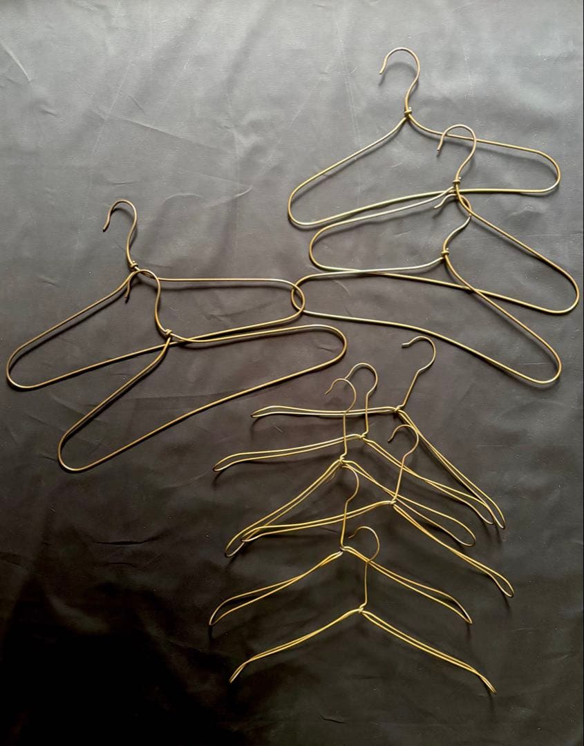 未草•作家物•真鍮ハンガー•ハンドメイド•11本セットアンティーク•シャビー