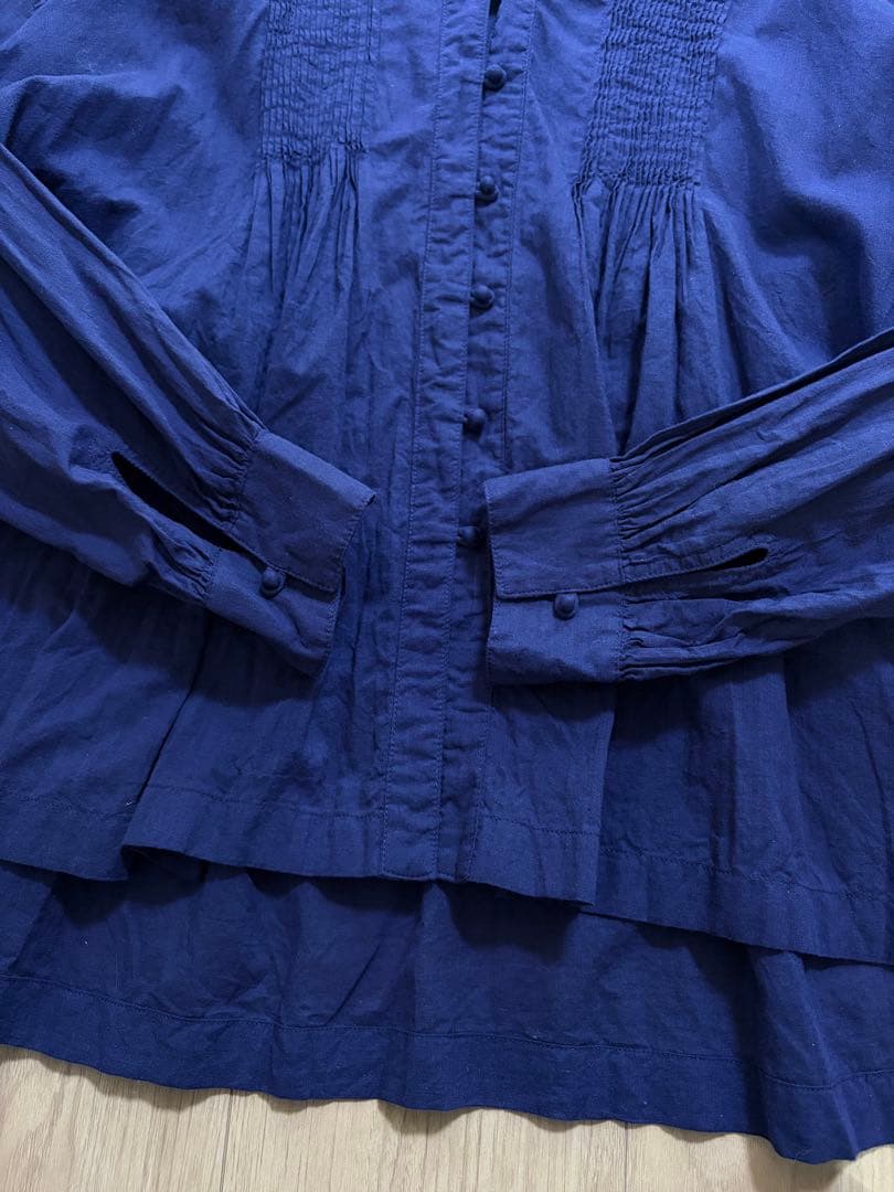 美品　maison de soil メゾンドソイル　コットンピンタックブラウス