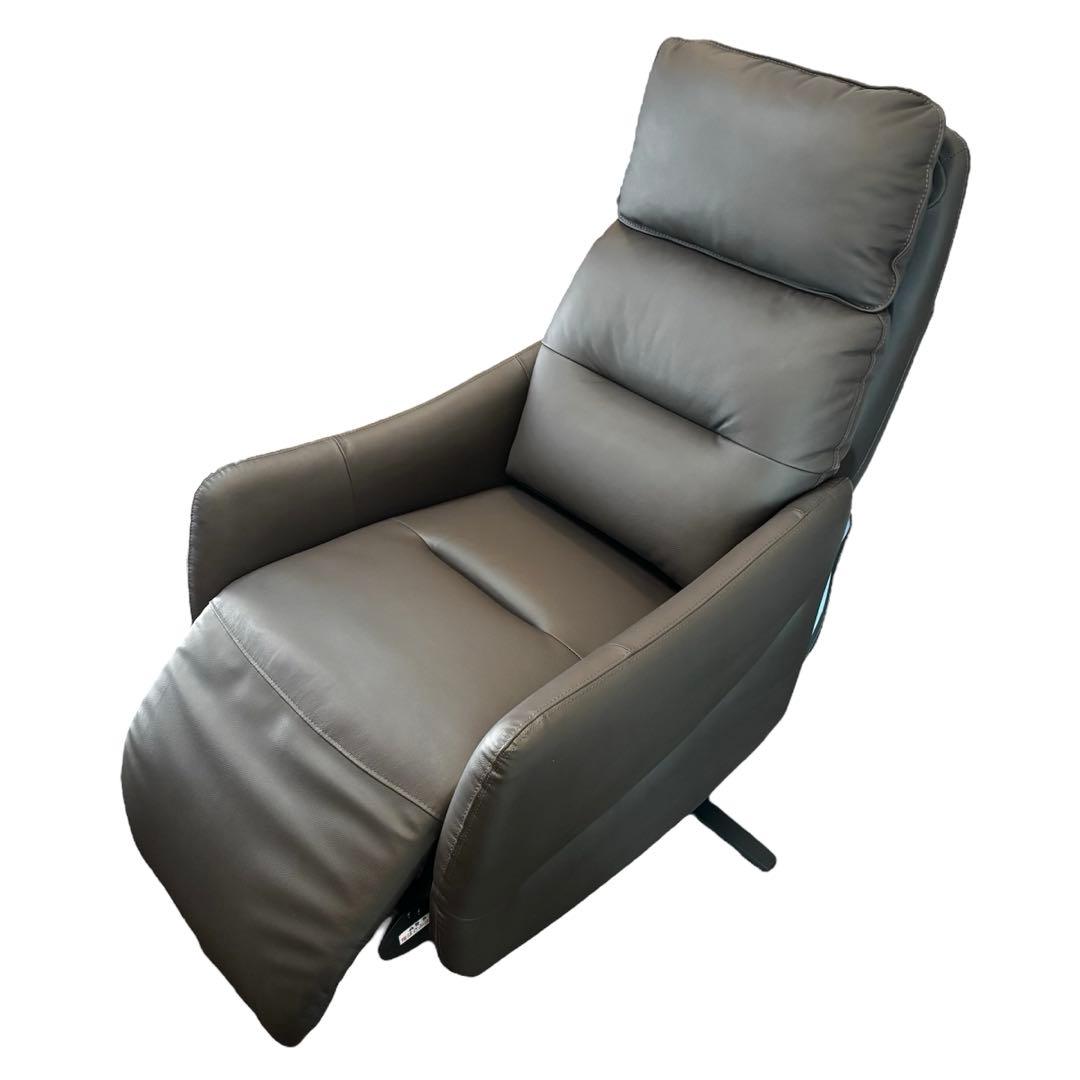 ニトリ 電動本革リクライニングソファ パーソナルチェア1人掛け ダークブラウン