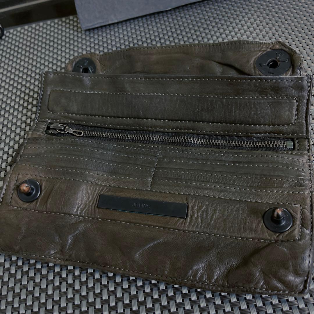JULIUS ガスマスク　モスグリーン長財布