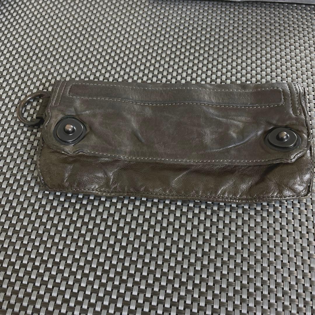 JULIUS ガスマスク　モスグリーン長財布