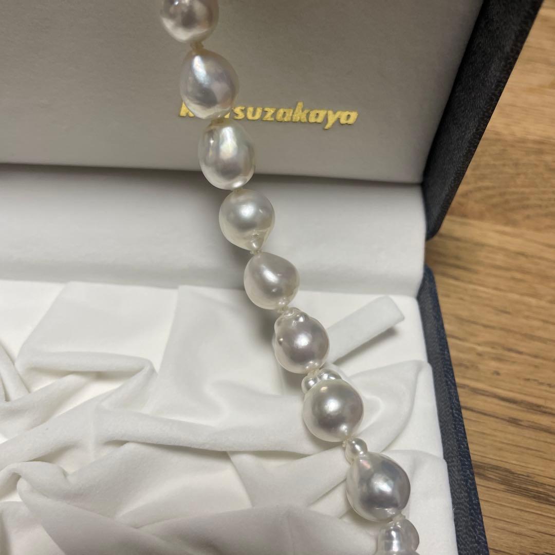 【最終値下げ】バロックパール ネックレス ケース・鑑定書付き