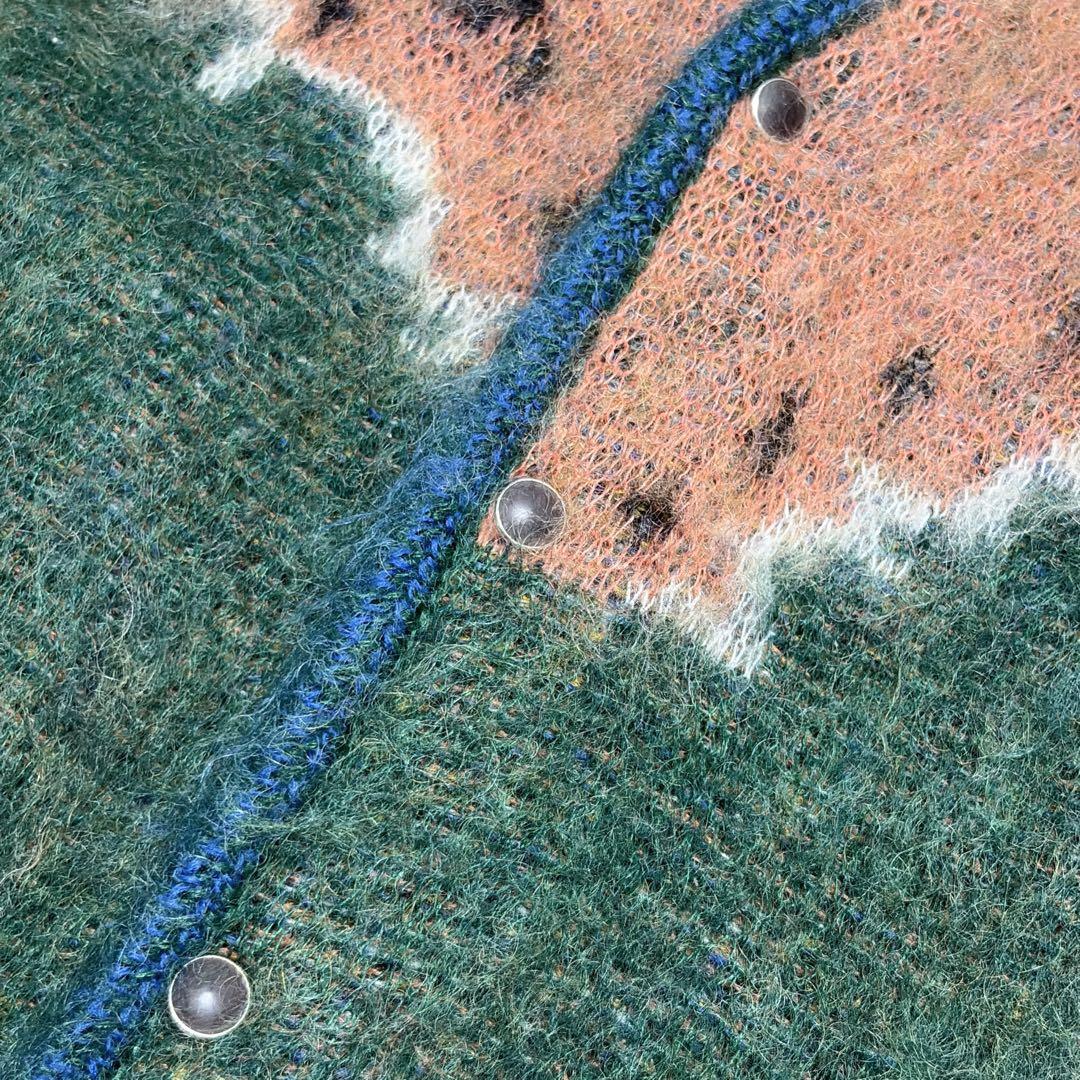 TOGA PULLA モヘア　ジャガードニット　カーディガン　総柄