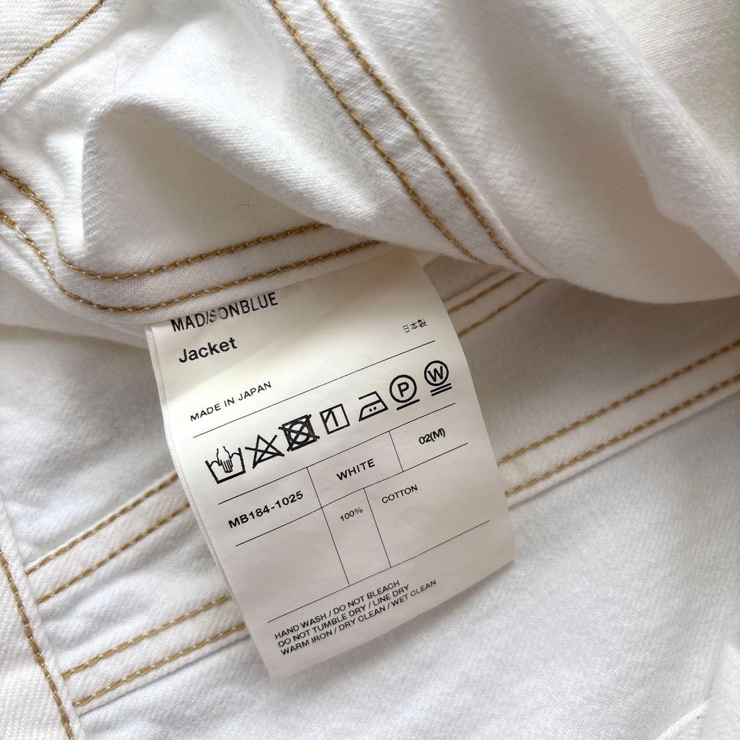 美品 マディソンブルー デニム ジャケット Gジャン 白 刺繍入り Hello