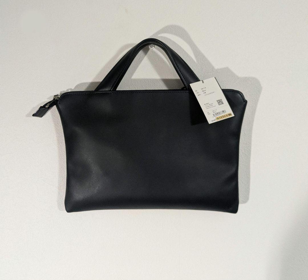 トライオン TRION マチなしブリーフB5 黒 本革 新品未使用