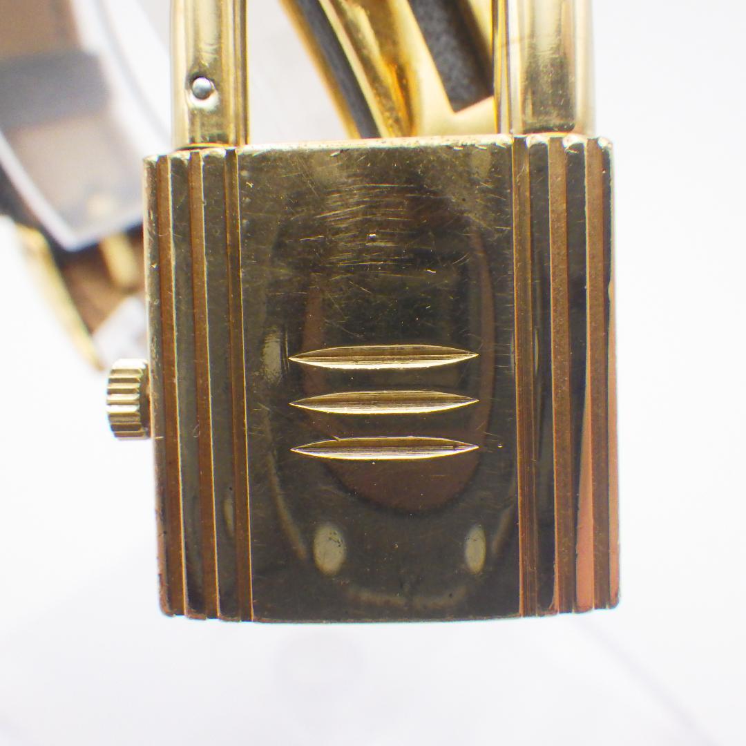 稼働 エルメス ケリーウォッチ レディース ゴールド パドロック オリジナル箱付