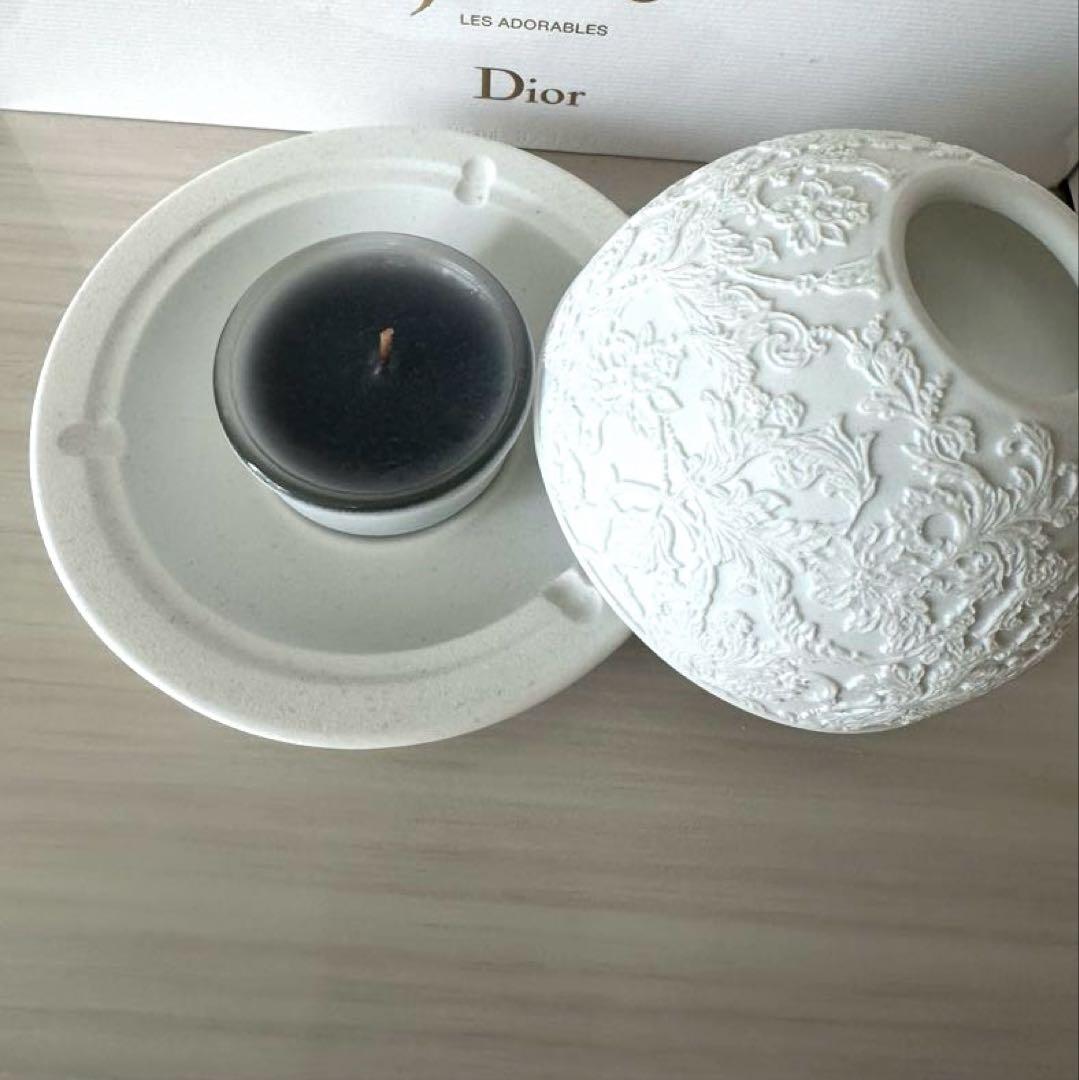 メゾンクリスチャンディオール キャンドルホルダー 陶器 ホワイト
