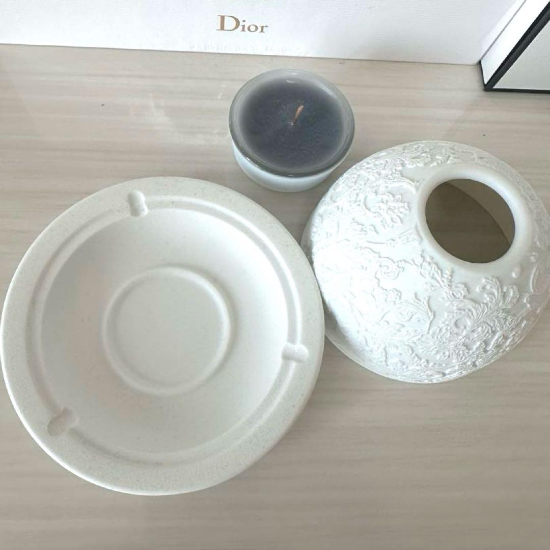 メゾンクリスチャンディオール キャンドルホルダー 陶器 ホワイト