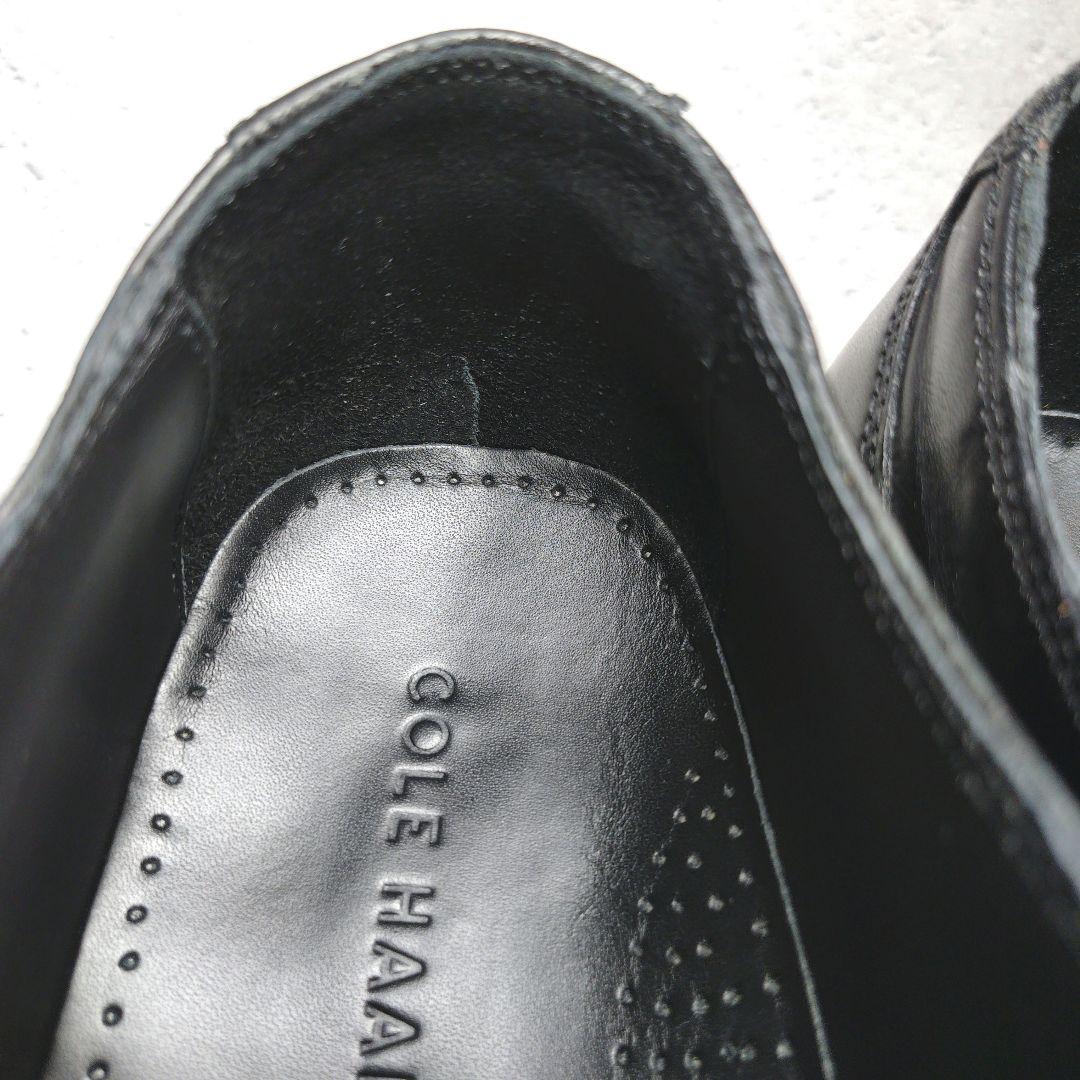 【人気デザイン】極美品 コールハーン【8w】ストレートチップ ビジカジ 本革 黒