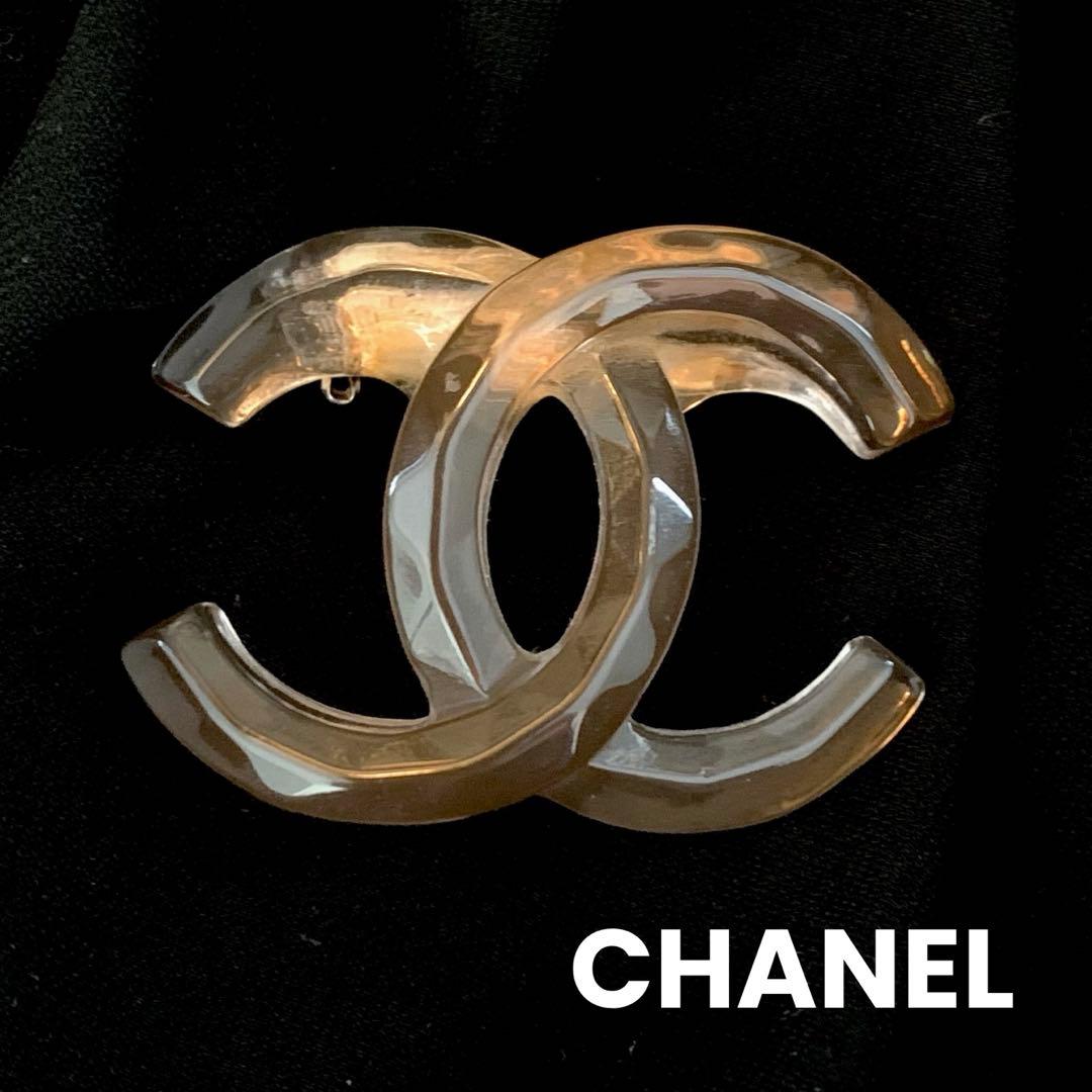 ★☆CHANEL CCロゴ ブローチ クリア☆★