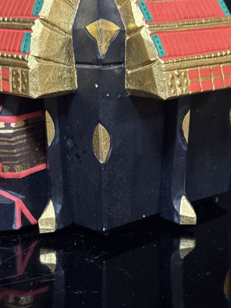 奈良 一刀彫 名人 清水古俊 造 具足 鎧 置物 桐共箱付