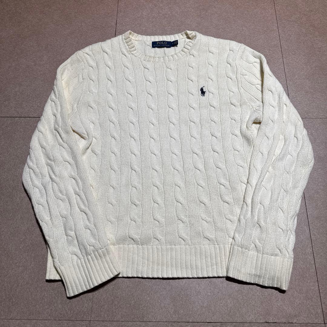 Polo Ralph Lauren セーター　ケーブルニット　コットン　綿　M