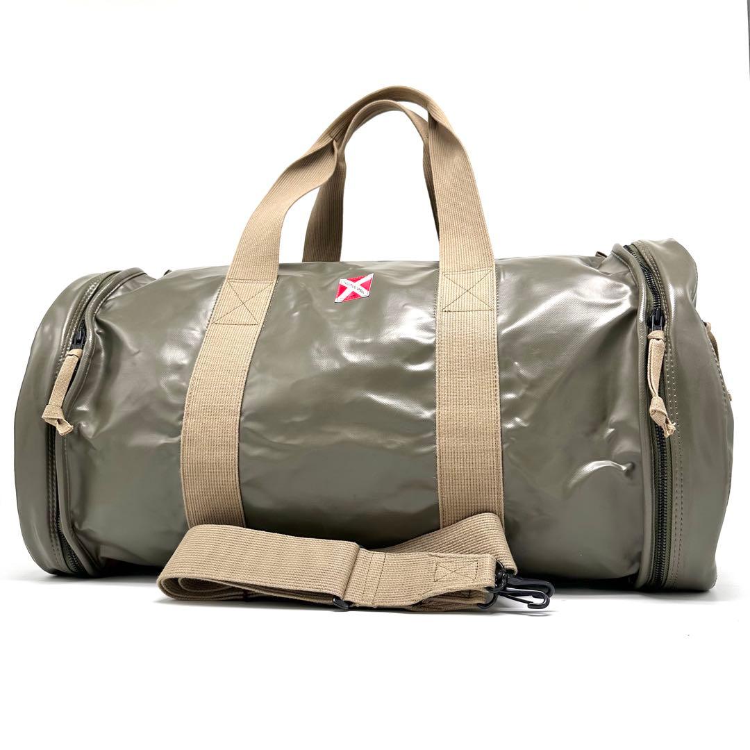 特大極美品 吉田カバン ラゲッジレーベル ドラムバッグ ニューライナー赤バッテン