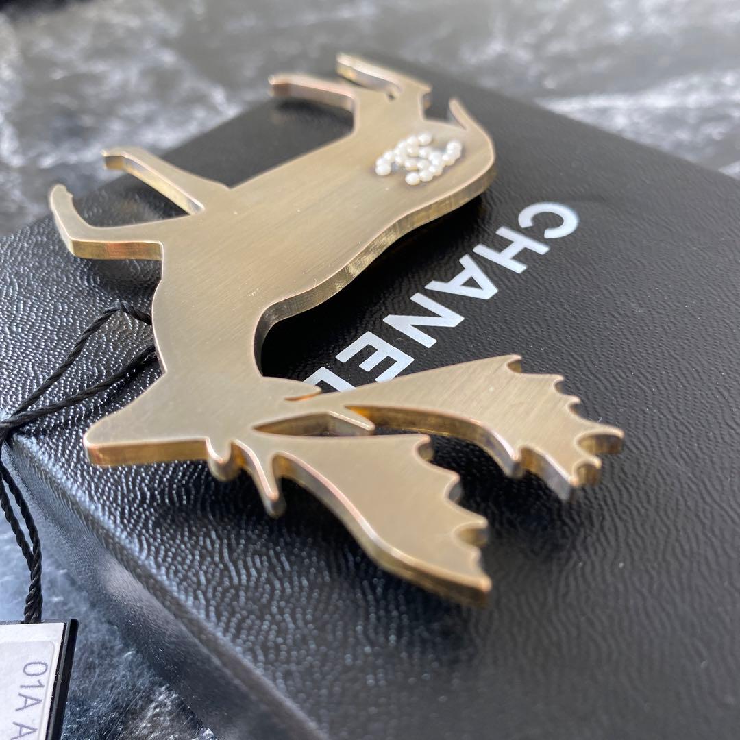 CHANEL シャネル トナカイ ブローチ ココマーク 箱付き