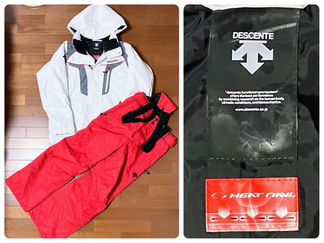 ★DESCENTE デサント ヒートナビ スキーウェア ジャケット&パンツ L