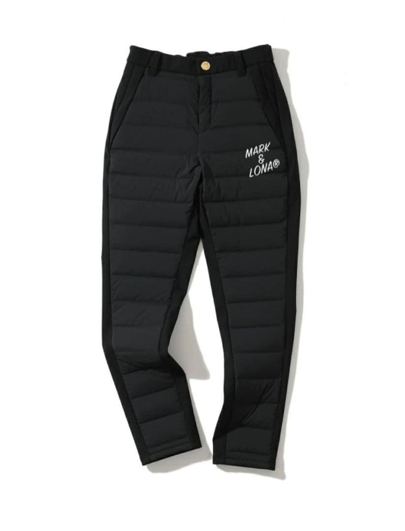 美品✦マークアンドロナ★2023年秋冬ダウンロングパンツ✦ブラック