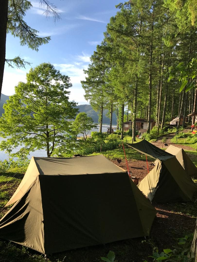 取説付《usパップテント仕様》二股フレーム＋棟ポール　らくらく設営快適空間⭐︎