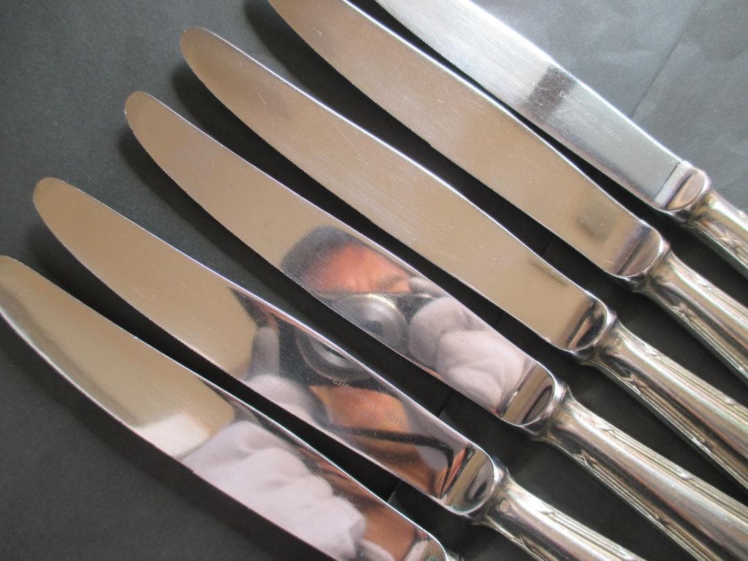 ☆仏蘭西銀器クリストフルシルバー　ディナーナイフ6本　クリストフルホテル仕様