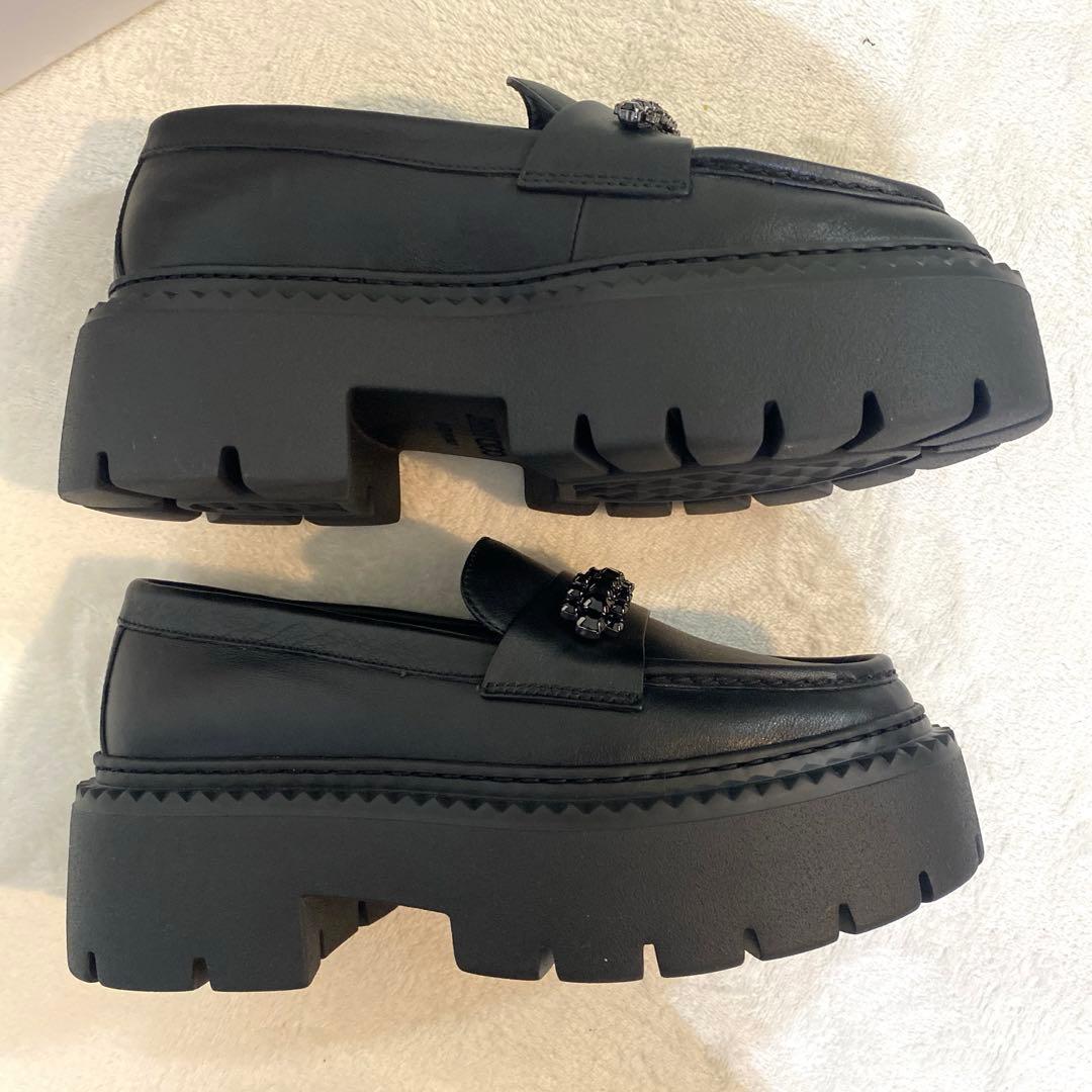 m*2様 ジミーチュウ ローファー ブラック ビジュー　BRYER プラットフォ