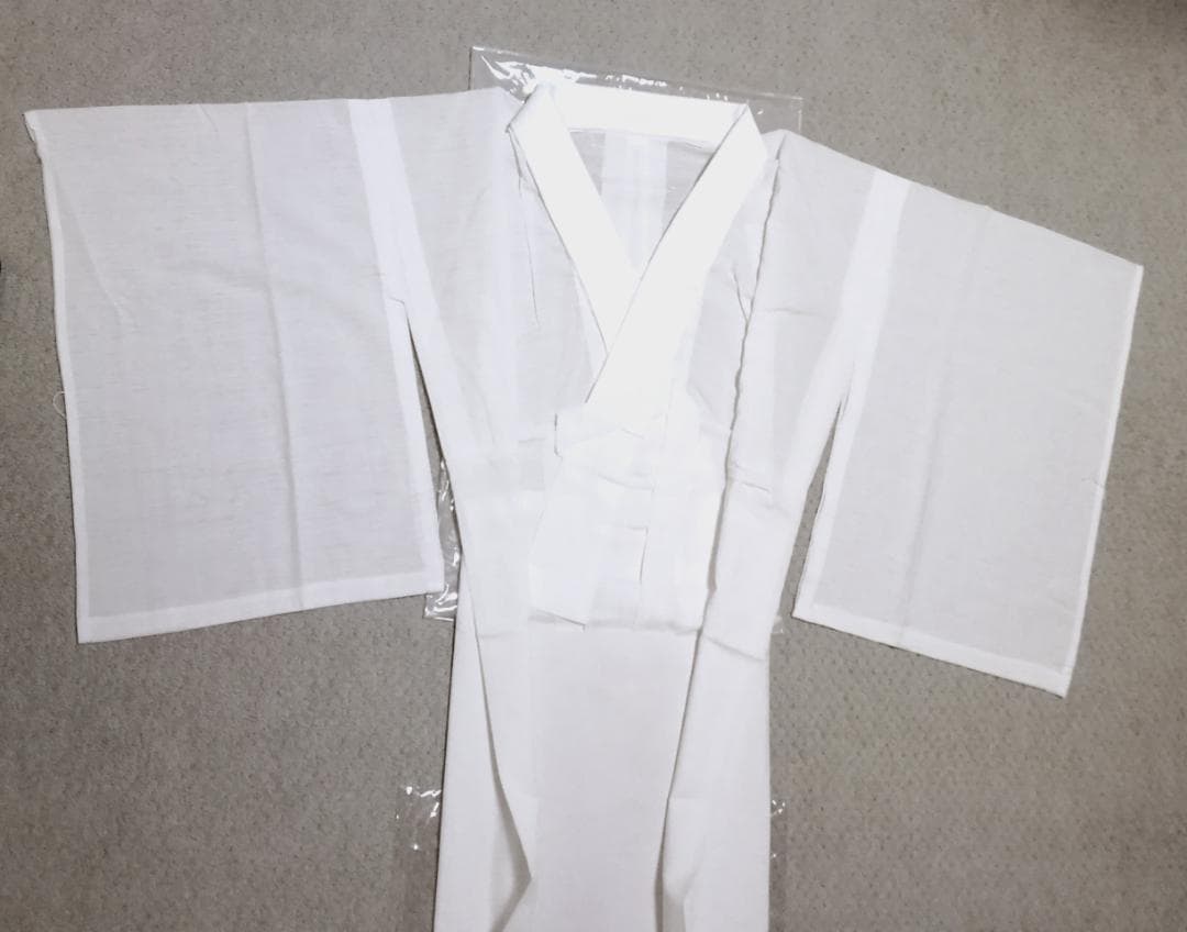 新品　長襦袢　150～155　夏用　白　ホワイト　紙人形　爽竹　洗える　着物