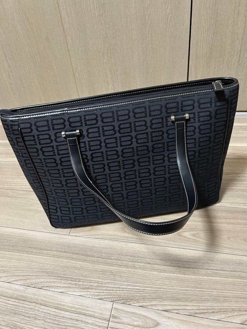 BALENCIAGA バレンシアガ トートバッグ bb柄 総柄 ブラック A4