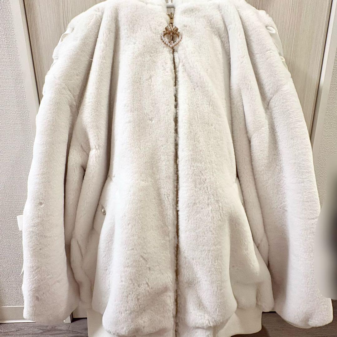 LIZLISA リズリサ リボンうさみみファーブルゾン