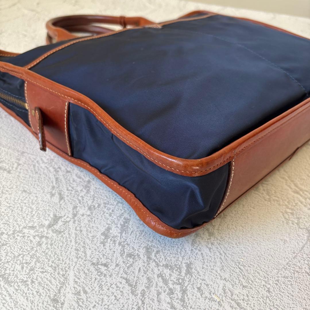 Felisi フェリージ ナイロン/レザー ブリーフケース 1724DS 濃紺