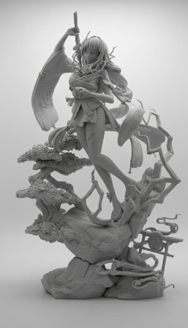 原神 雷電将軍 1/7 未塗装未組立 フィギュア ガレージキット 美少女