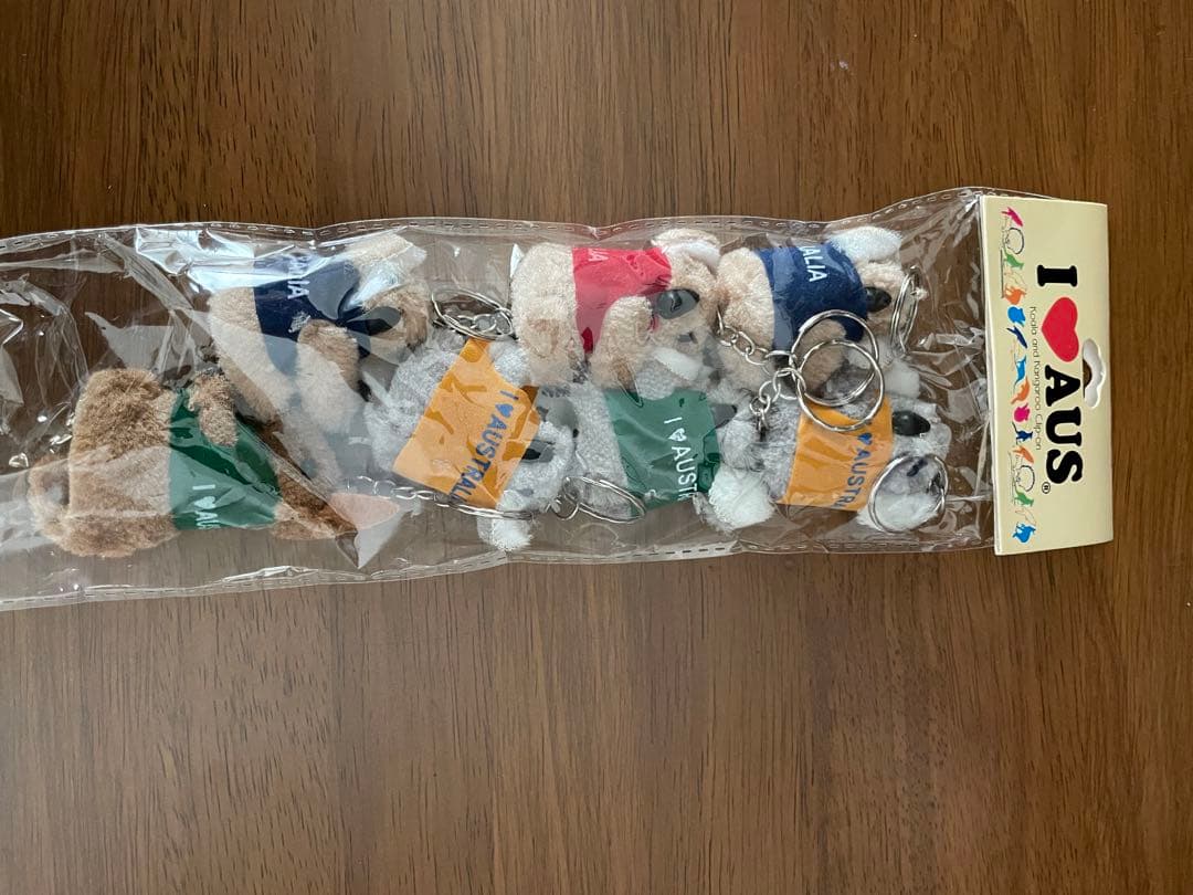 I ♥ AUS クマのキーホルダー 5個セット