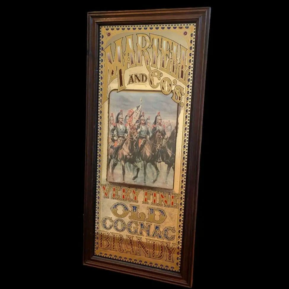 マーテルコニャックオールドブランデー　大型パブミラー