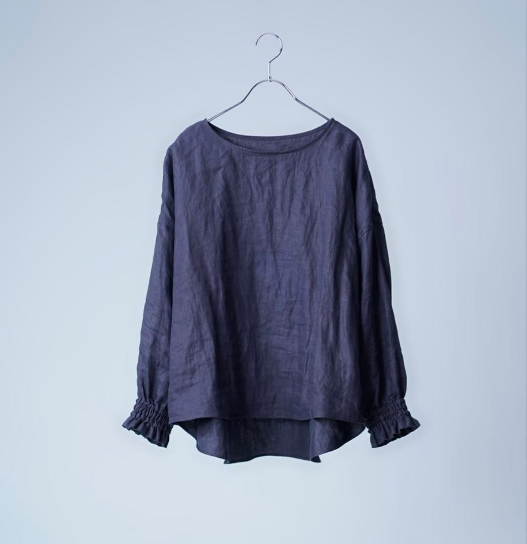 wafu 【プレミアム】やみつきになる快適さ。袖くしゅリネントップス