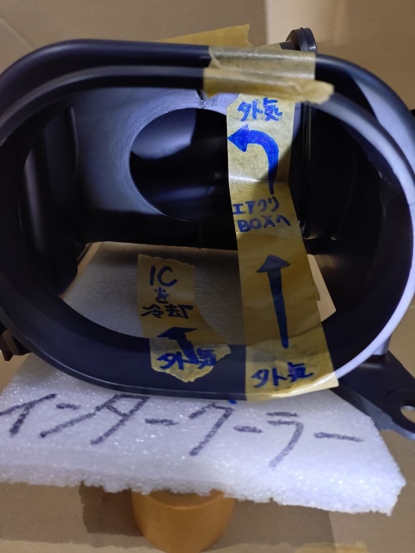 新型N-BOXターボ車　エアクリーナー　インタークーラーエアーガイド